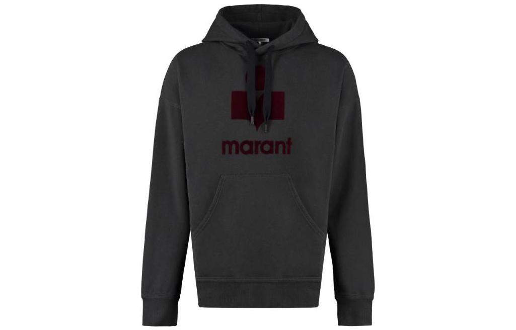 ISABEL MARANT FW22 Logo Graphic Hoodie Black 22ASW005522A043H-02FK