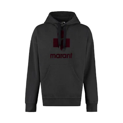 ISABEL MARANT FW22 Logo Graphic Hoodie Black 22ASW005522A043H-02FK