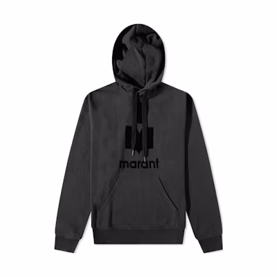 ISABEL MARANT FW22 Logo Print Drawstring Hoodie Men’s Dark Gray 00MSW005500M003H-02FK