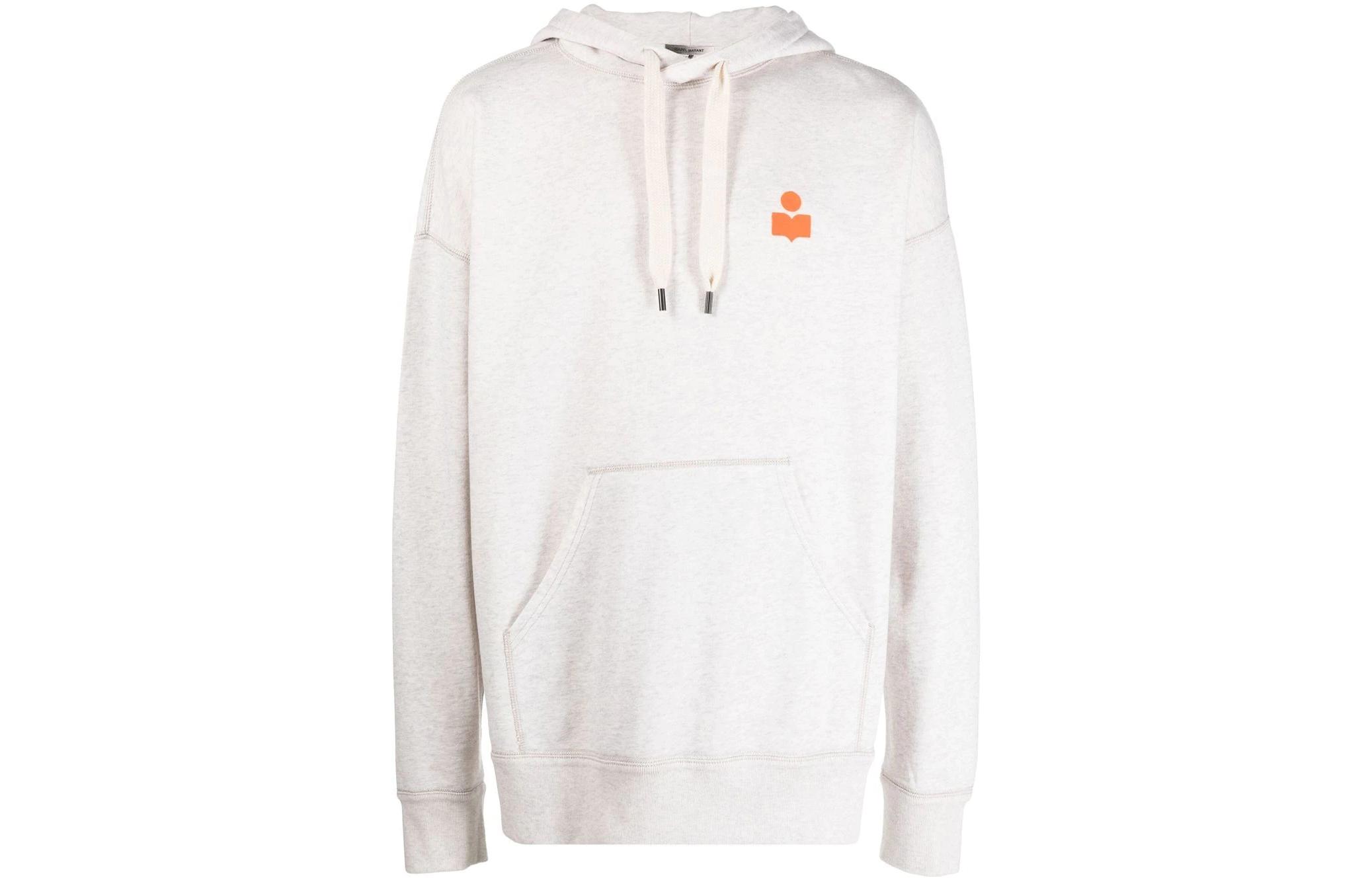 ISABEL MARANT FW22 Logo Print Hoodie Beige SW034022A043H-23EC