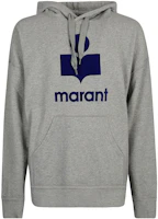 ISABEL MARANT FW22 Logo Print Hoodie Deep Gray Long Sleeve Pullover SW005522A043H02GY ISABEL MARANT FW22 Logo Print Hoodie Deep Gray Long Sleeve Pullover SW005522A043H02GY