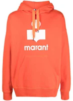 ISABEL MARANT FW22 Logo Print Pullover Hoodie Orange - SW005522H014H-11OR ISABEL MARANT FW22 Logo Print Pullover Hoodie Orange - SW005522H014H-11OR