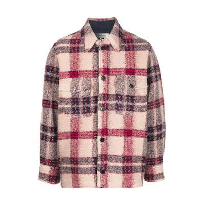 ISABEL MARANT FW22 Plaid Collared Button-Up Jacket Multicolor Menswear 22AVE183922A011HBYEC
