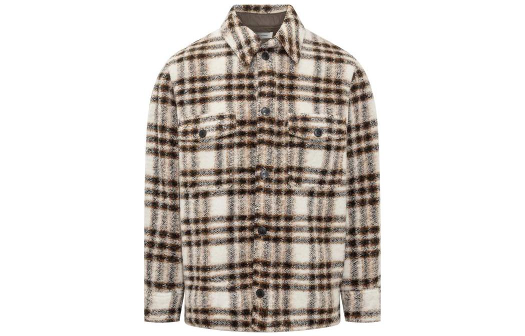 ISABEL MARANT FW22 Plaid Single-Breasted Shirt Jacket Brown () 22AVE183922A011H23EC