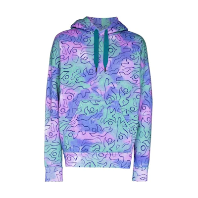 ISABEL MARANT FW22 Tie-Dye Graffiti Pullover Hoodie Multicolor . SW020222E020H60GR