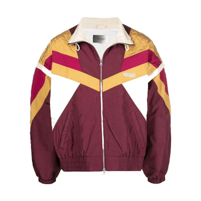 ISABEL MARANT FW22 Two-Tone Detachable Sleeve Zip Jacket Unisex Burgundy MA114322P001V80BY