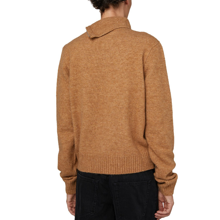 Purchase イザベルマラン FW23 ブラウン 無地 ジッパーディテール セーター. 23HPU0326HA-A4L05H-50CM