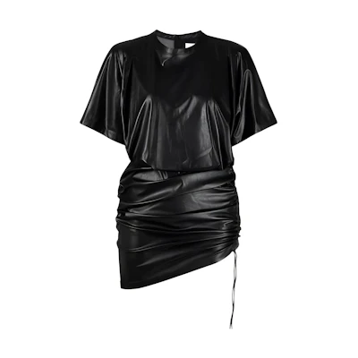 ISABEL MARANT FW23 Black Short-Sleeve Crewneck Mini Dress RO0240FAA3B15E-01BK