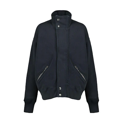 ISABEL MARANT FW23 Black Solid Zip-Up Jacket with Stand Collar Unisex SW0076HAA4M01H-02FK