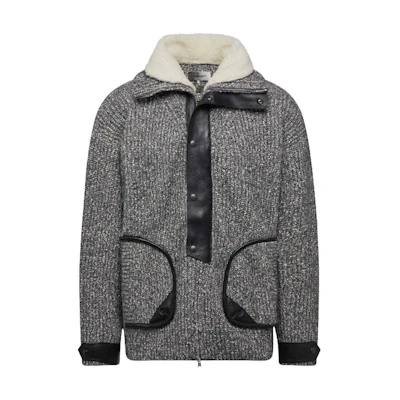 ISABEL MARANT FW23 Gray Zip-Up Oversized Jacket with Folded Collar 22HMA1356-22H021H-02GY