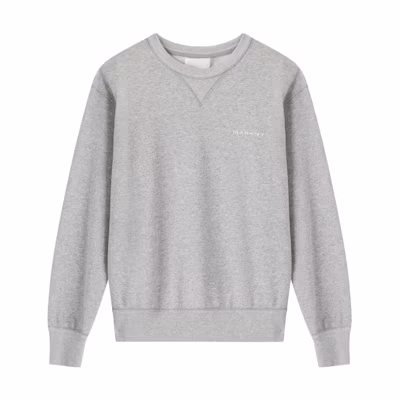 ISABEL MARANT FW23 Logo Crewneck Long Sleeve Sweatshirt Men Gray SW0056HAA2M35H-02GY
