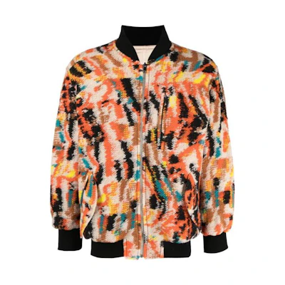 ISABEL MARANT FW23 OTIS Reversible Stand Collar Zip Jacket Multicolor Menswear MA0151HAA3D32H-11OR