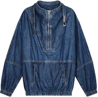 ISABEL MARANT FW23 Washed Half-Zip Sweatshirt Blue - HT0261HAA3G02H-30BU ISABEL MARANT FW23 Washed Half-Zip Sweatshirt Blue - HT0261HAA3G02H-30BU