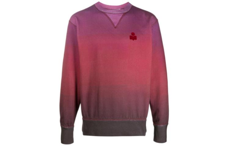 ISABEL MARANT Gradient Slim-Fit Crewneck Sweatshirt Unisex Blue Pink SW005720P055H-BUPK