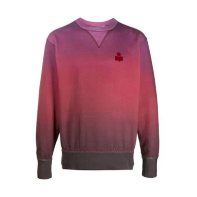 ISABEL MARANT Gradient Slim-Fit Crewneck Sweatshirt Unisex Blue Pink SW005720P055H-BUPK