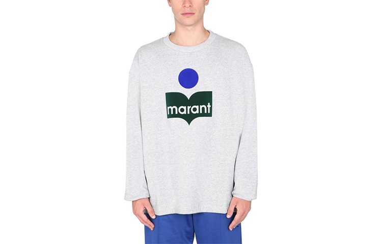 ISABEL MARANT Gray Crewneck Pullover Sweatshirt SW031321A031H-02GY