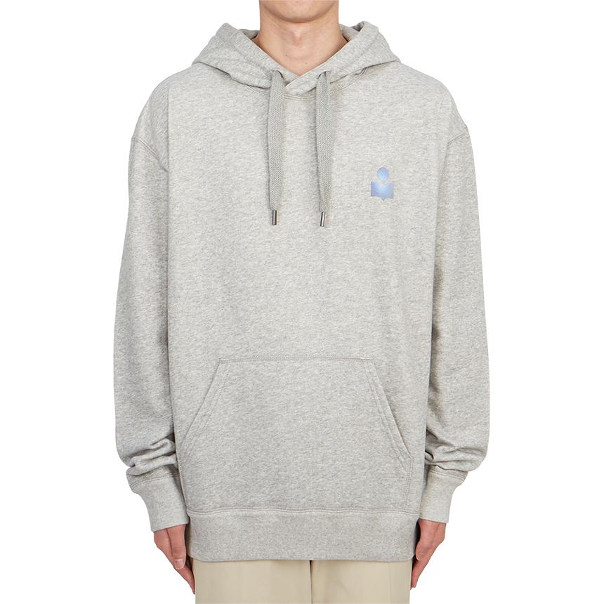 ISABEL MARANT Gray Solid Logo Hoodie SW0050HAA3M95H-02GY