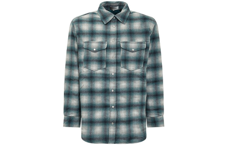 ISABEL MARANT Green Plaid Shirt Jacket 21AVE161-921A026H-60GR