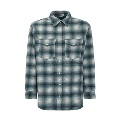 ISABEL MARANT Green Plaid Shirt Jacket 21AVE161-921A026H-60GR