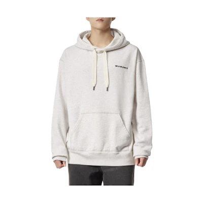 ISABEL MARANT Hoodie with Letter Print in Gray SW0055HA-A2M35-H23EC