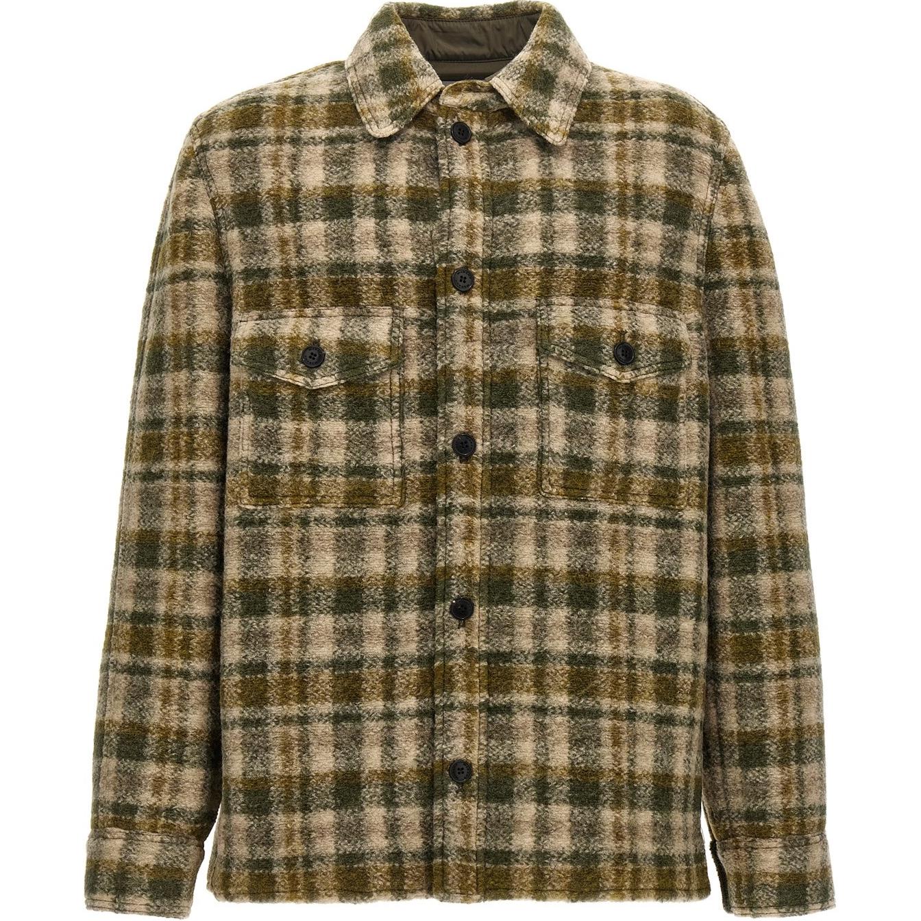 ISABEL MARANT Khaki Plaid Loose-Fit Button-Up Jacket VE0052HDB3D04HKAEC