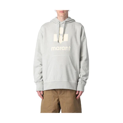ISABEL MARANT Light Blue Logo Print Hoodie Long Sleeve Pullover SW0027HAA1M05H-LUEC