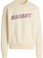 ISABEL MARANT Light Brown Letter Print Oversized Sweatshirt Crewneck PSW0042HAA1M48H-90VA ISABEL MARANT Light Brown Letter Print Oversized Sweatshirt Crewneck PSW0042HAA1M48H-90VA