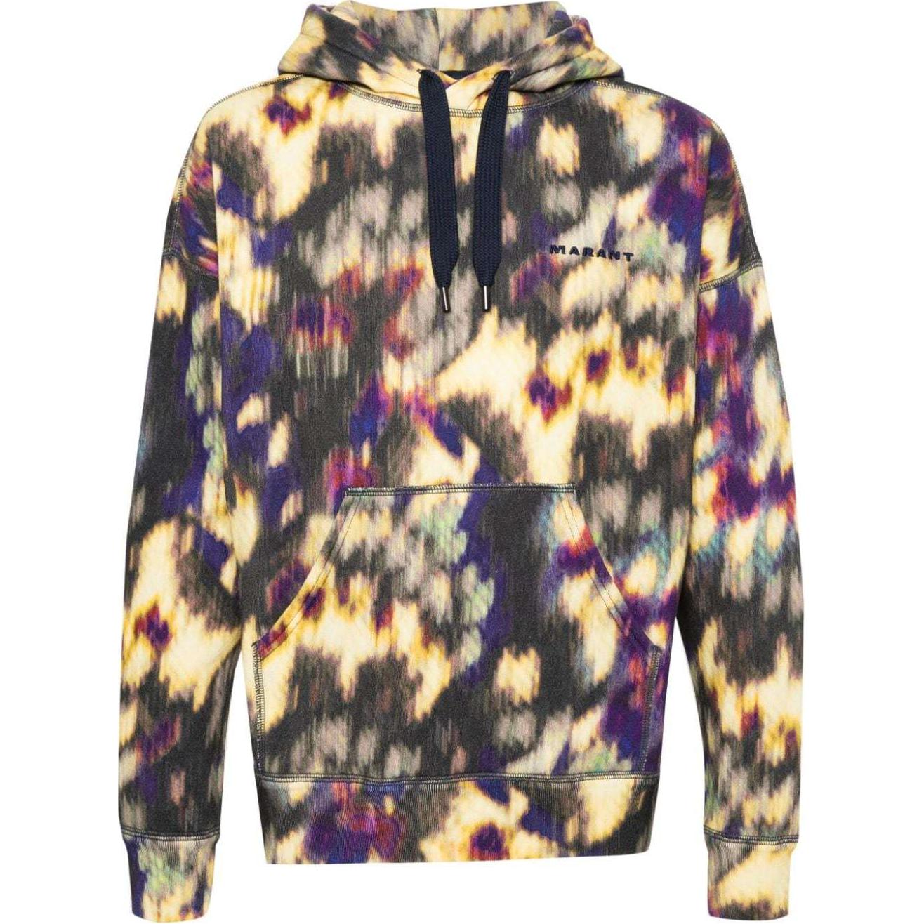 ISABEL MARANT Logo Embroidered Colorful Oversized Hoodie Men SW0073HAB1M07H-multicolour