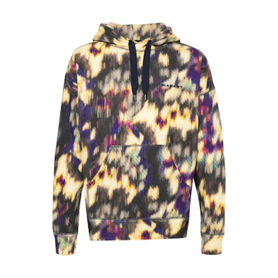ISABEL MARANT Logo Embroidered Colorful Oversized Hoodie Men SW0073HAB1M07H-multicolour