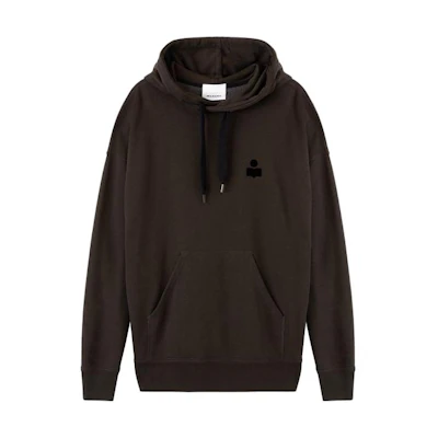 ISABEL MARANT Logo Hoodie Men’s Long Sleeve Pullover Grey 23PSW0028HA-A1M05H-02FK