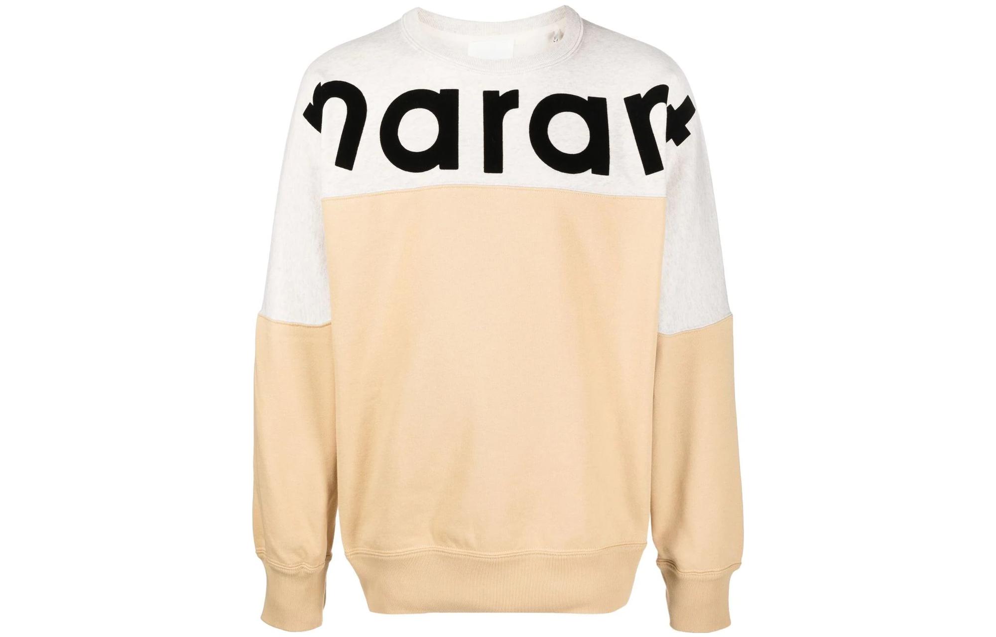 ISABEL MARANT Logo Print Asymmetric Pullover Sweatshirt Men Multicolor SW0031A1M06H-10LY