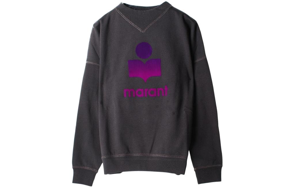 ISABEL MARANT Logo Print Crewneck Sweatshirt Dark Gray SW0342-22P041H-30FN