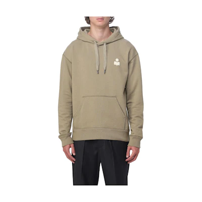 ISABEL MARANT Logo Print Loose-Fit Hoodie in Persimmon Color SW0050HAA1M05H-KAEC