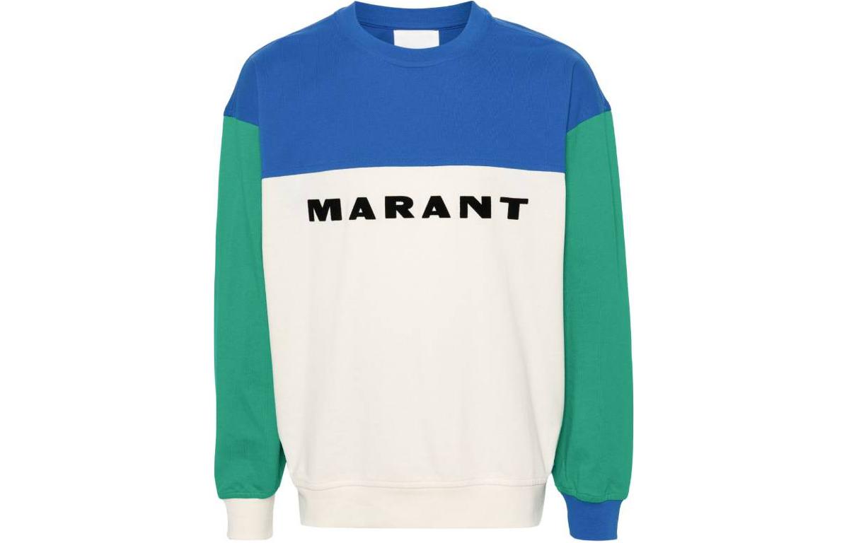 ISABEL MARANT Logo Print Loose Fit Crewneck Sweatshirt Multi-Color SW0047HAB1M12H-60ED