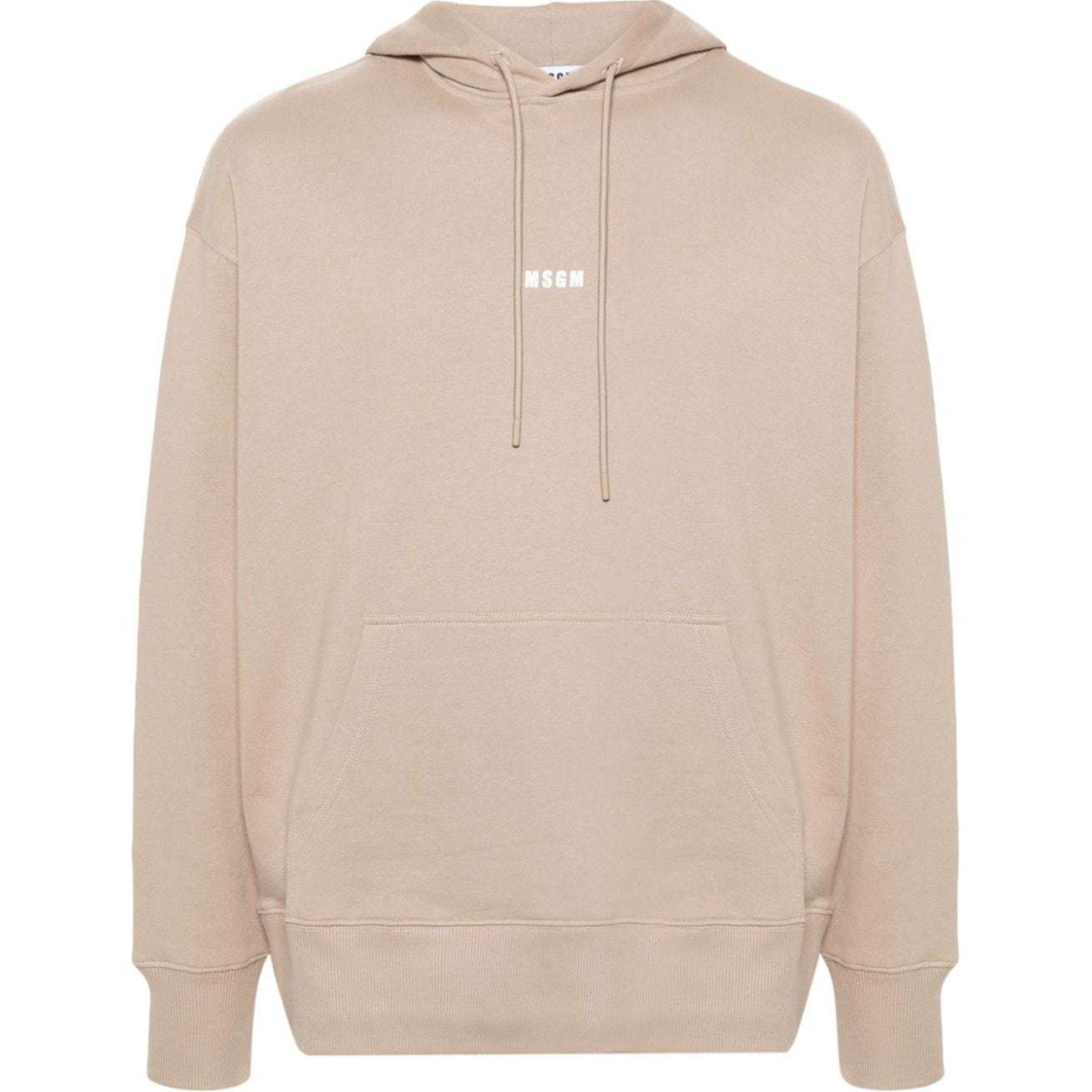 ISABEL MARANT Logo Print Oversized Hoodie Beige Sweatshirt 3640MM509247000-BEIGE