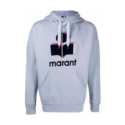 ISABEL MARANT Logo Print Pullover Hoodie Men’s Hazy Blue 22PSW005522P039H30LU