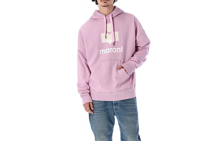 ISABEL MARANT Logo Print Pullover Hoodie Pink () 22PSW005522P041H-40LK