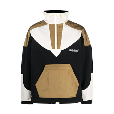 ISABEL MARANT Logo Windbreaker Half-Zip Colorblock Jacket MA114622A007H-01BK