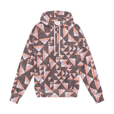 ISABEL MARANT Marvin Geometric Print Hoodie Multicolor Sweatshirt SW0073HA2M06H-MARVIN