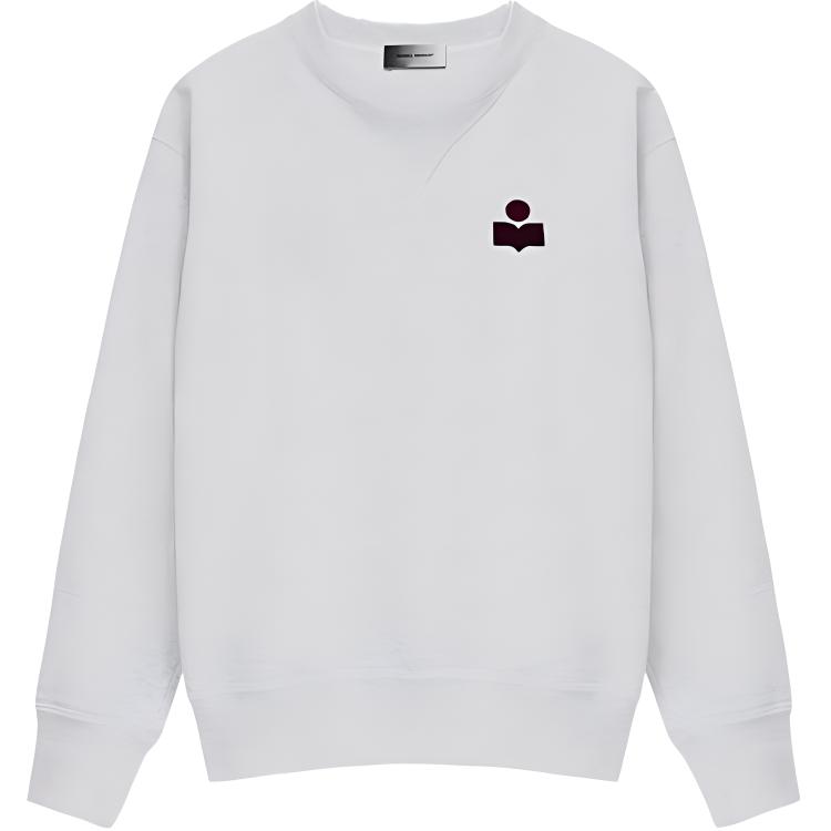 ISABEL MARANT Mike Logo Print Crewneck Sweatshirt Grey SW0057-21P029H