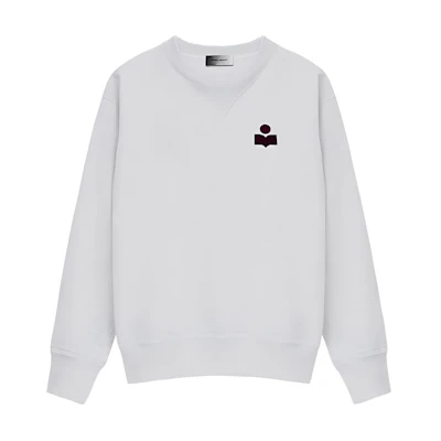 ISABEL MARANT Mike Logo Print Crewneck Sweatshirt Grey SW0057-21P029H