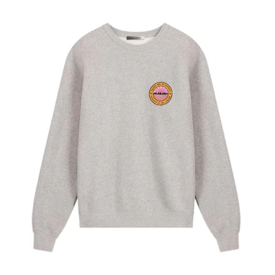 ISABEL MARANT Mikolo Logo Patch Crew Neck Sweatshirt Gray Casualwear SW0348-22E021H-MIKOLO