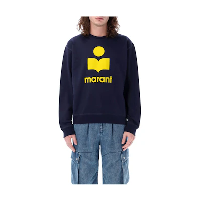 ISABEL MARANT Navy Blue Oversized Crewneck Sweatshirt Long Sleeve SW0029HAB1M18H-NVYW