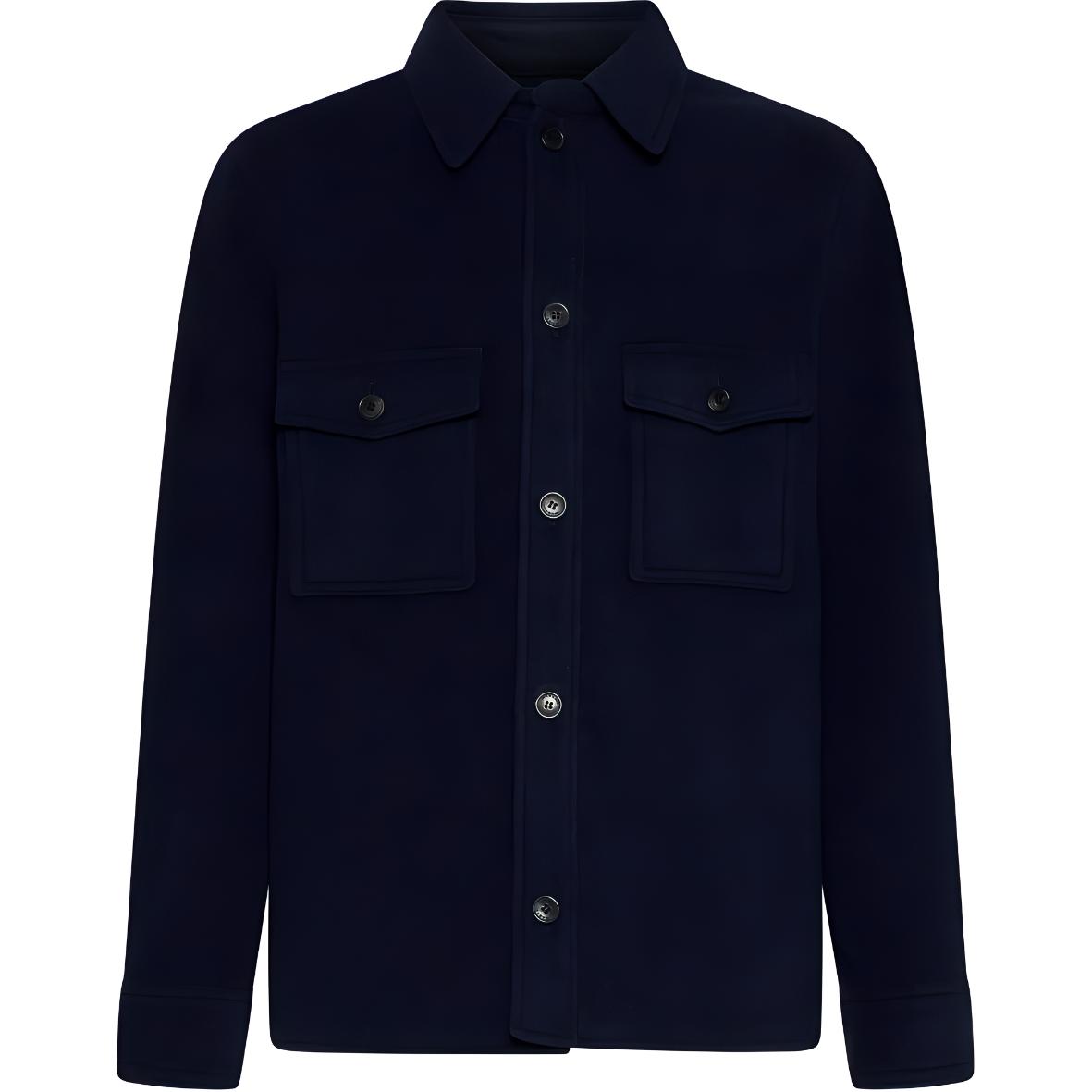 ISABEL MARANT Navy Blue Solid Single-Breasted Long-Sleeve Jacket VE0052HCB1E01H-30MI