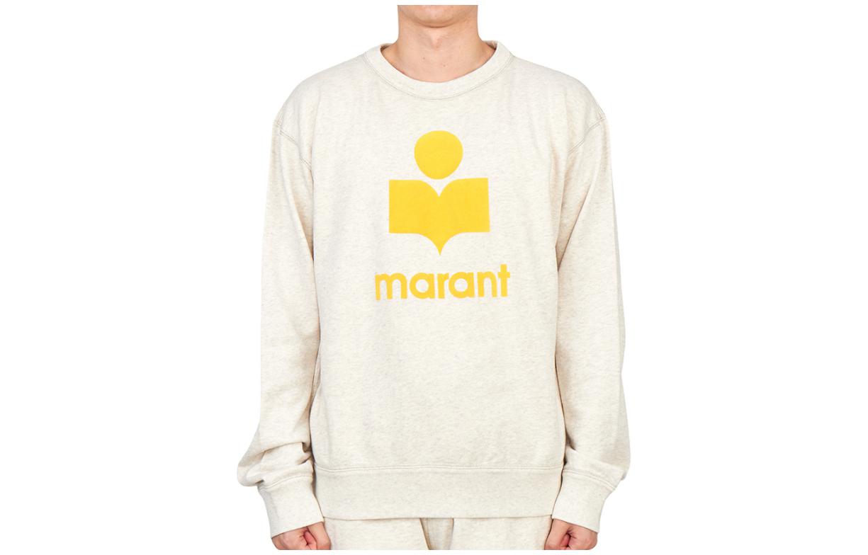 ISABEL MARANT Oatmeal Logo Print Crewneck Sweatshirt SW0029HAA1M05H-ECYE