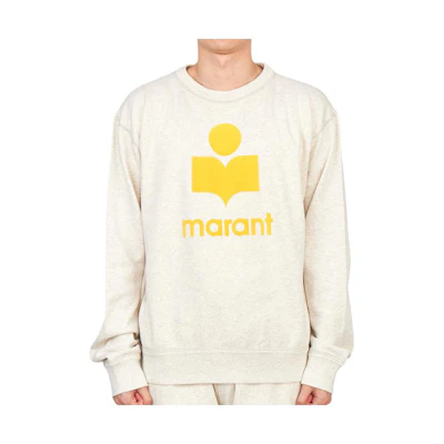 ISABEL MARANT Oatmeal Logo Print Crewneck Sweatshirt SW0029HAA1M05H-ECYE
