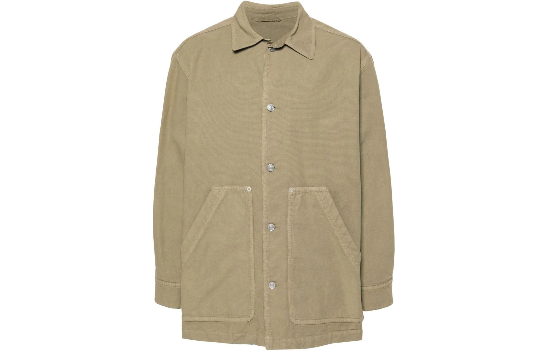 ISABEL MARANT Olive Green Solid Single-Breasted Long Sleeve Jacket VE0165HBB1G01H-10SA