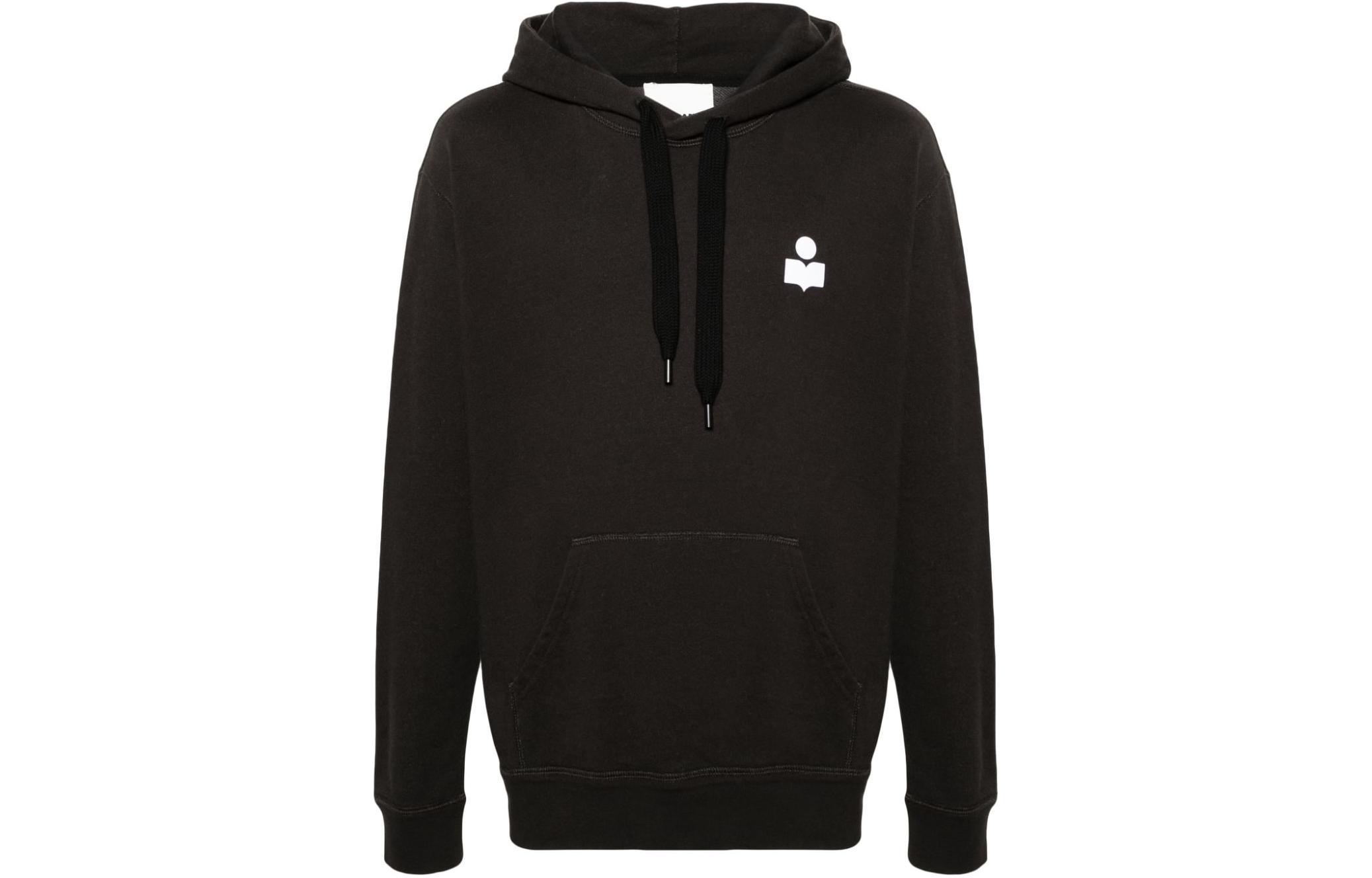 ISABEL MARANT Oversized Drawstring Hoodie Black SW0050HAB1M18H-black