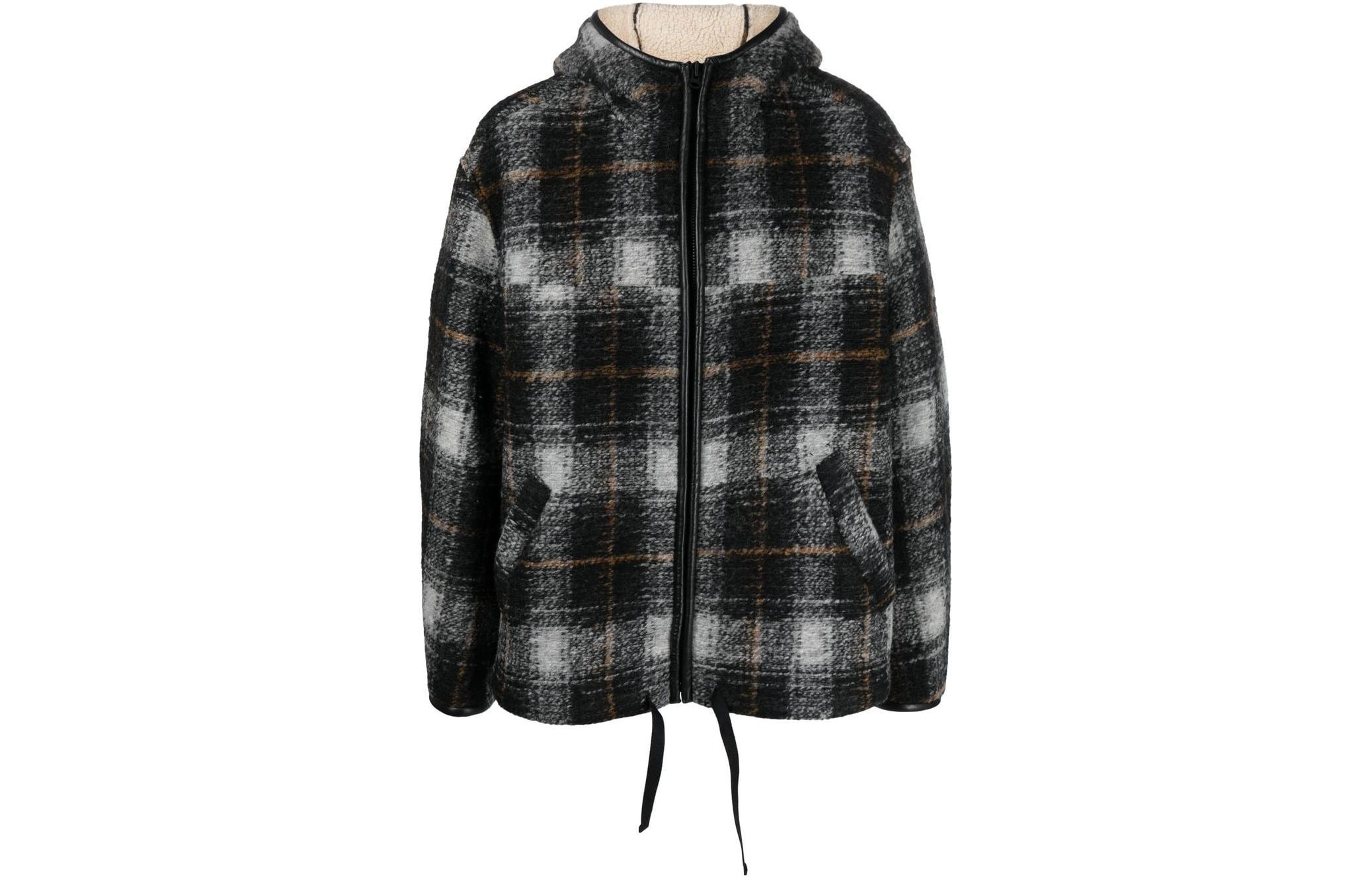 ISABEL MARANT Plaid Hooded Drawstring Jacket MA124422A011H02AN