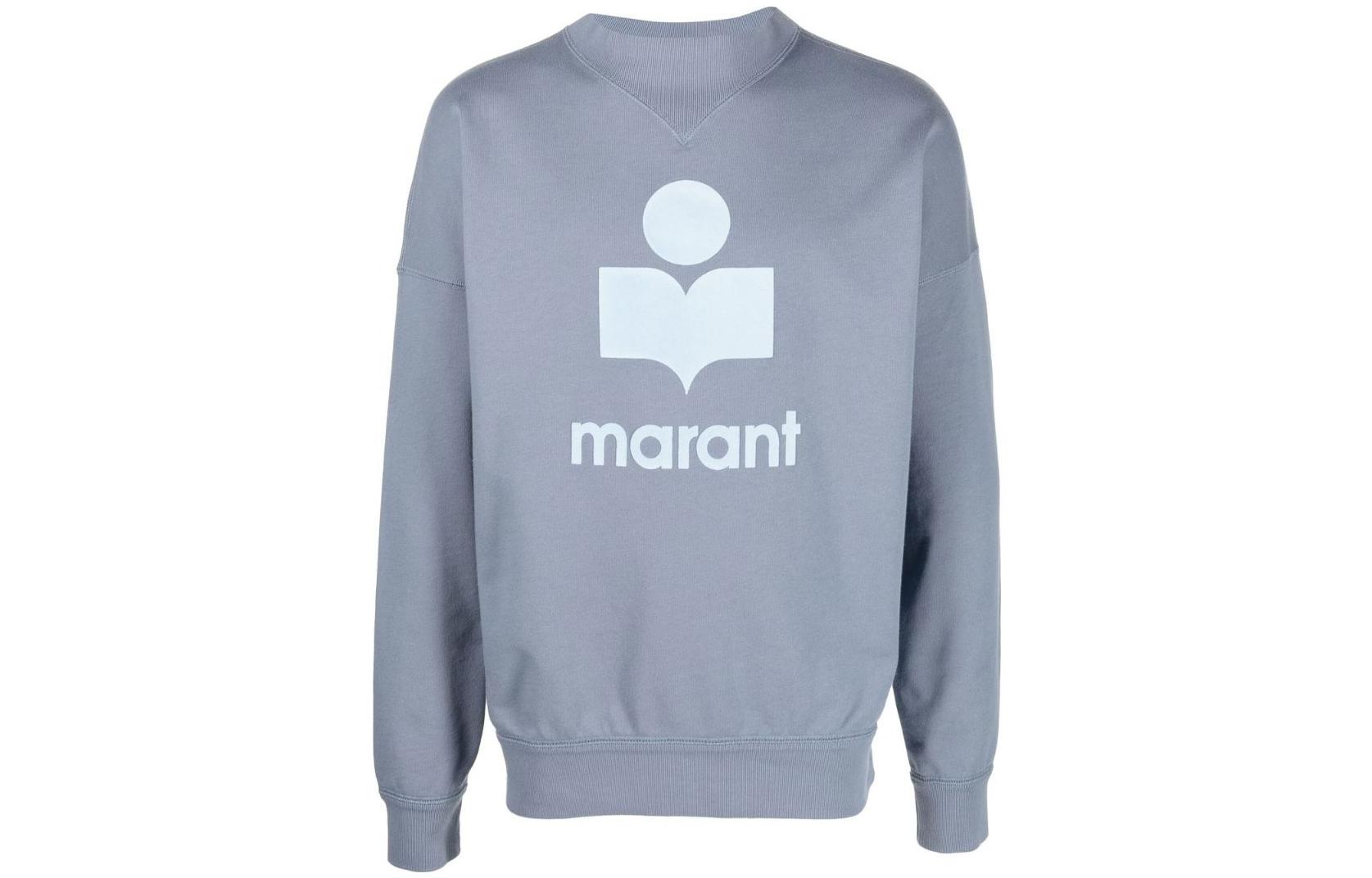 ISABEL MARANT Printed Pullover Sweatshirt Men’s Smog Blue SW034222A043H30GB